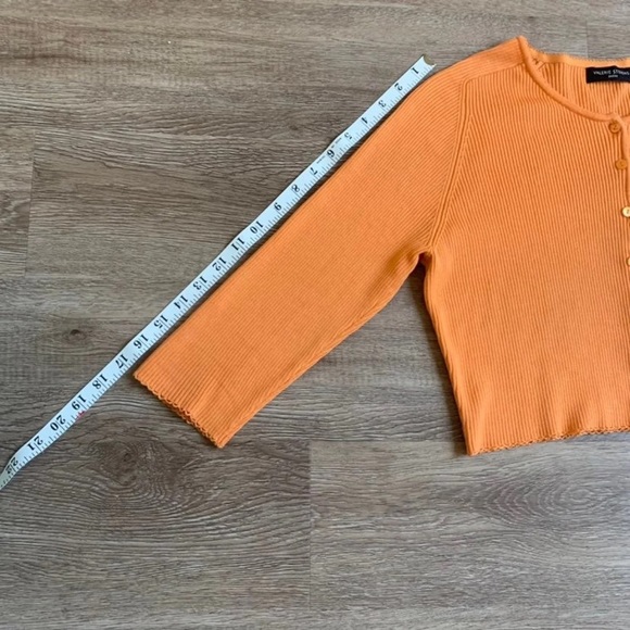 90s Vintage Silk Ribbed Cropped Cardigan - Picture 11 of 11